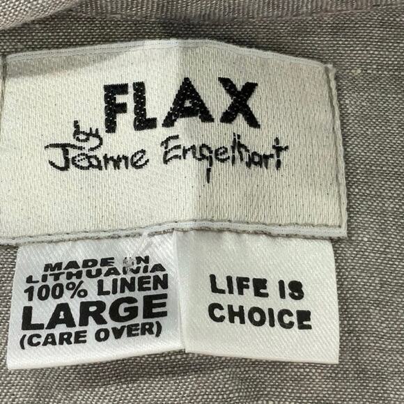 Vintage flax gray linen button down shirt - Picture 5 of 5